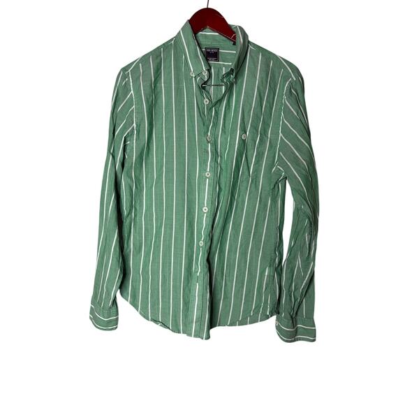 Todd Snyder Other - Todd Snyder Green White Stripe button down shirt sz M